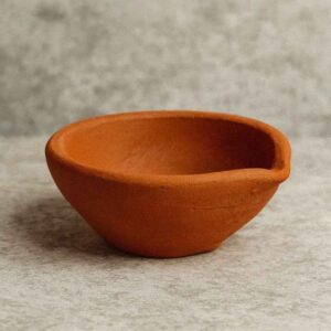 Clay diya for puja medium size