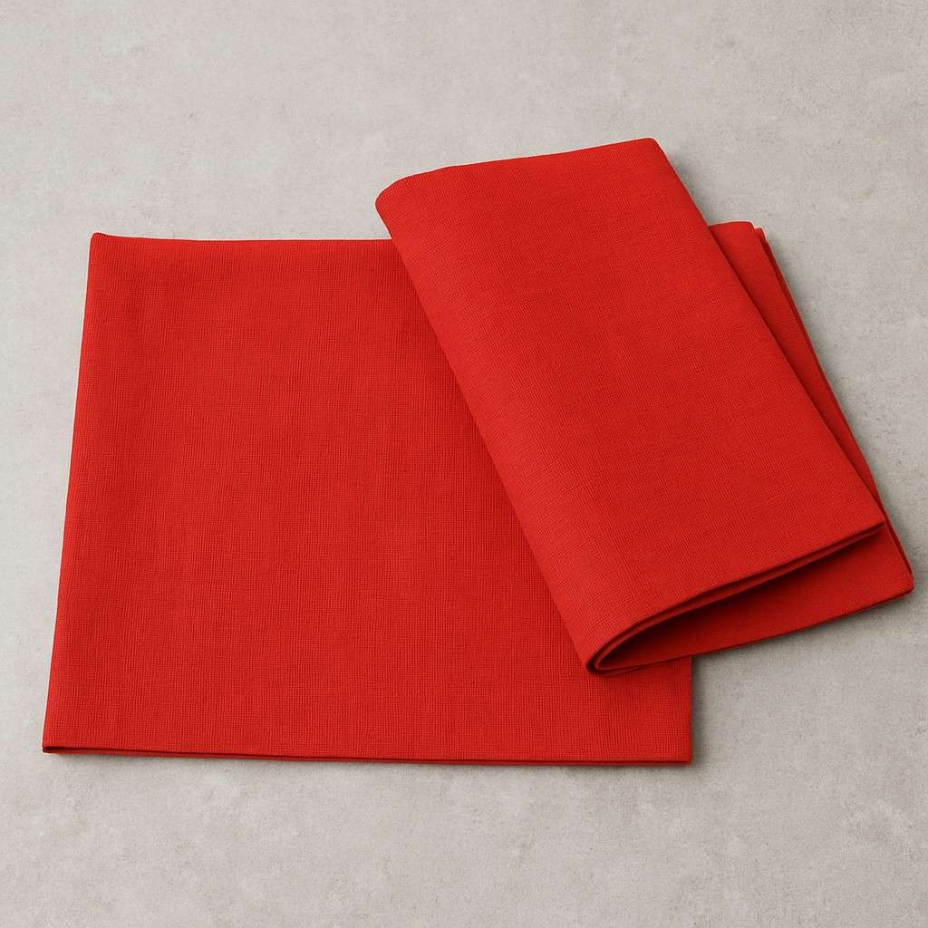 Red pooja cloth for puja