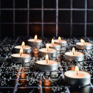 Round candles for puja use