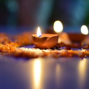 Brown scented diya | Puja items
